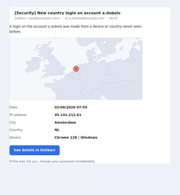 Login Guard, écran 3